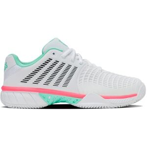 K-Swiss Tennis Express Light 3 Clay Tennisschoenen voor dames White/Neon Mint/Neon Pastel Pi 39 K-Swiss Tennis Express Light 3 Clay Tennisschoenen voor dames White/Neon Mint/Neon Pastel Pi 39