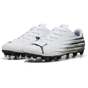 PUMA Unisex Kid's Attacanto Ii Fg/Ag Jr voetbalschoen, White Zwart, 5 UK PUMA Unisex Kid's Attacanto Ii Fg/Ag Jr voetbalschoen, White Zwart, 5 UK