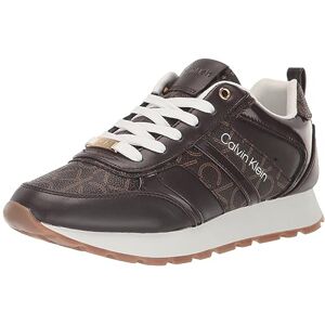 Calvin Klein Carlla Damessneaker Bruin Multi - Sneaker Calvin Klein Carlla Damessneaker Bruin Multi - Sneaker