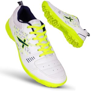 Vector X Blaster-22 Yards Cricket Shoes for Boys (White/Green, Size: EU 38, UK 4, US 5) Material: Synthetic Walking Casual Lace-up Vector X Blaster-22 Yards Cricket Shoes for Boys (White/Green, Size: EU 38, UK 4, US 5) Material: Synthetic Walking Casual Lace-up