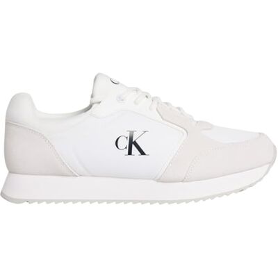 Calvin Jeans Dames Runner Laceup Sok Mg Nylon Mix Yw0yw01644 Low Top, Wit Helder Wit Romig Wit, 39.5 EU Calvin Jeans Dames Runner Laceup Sok Mg Nylon Mix Yw0yw01644 Low Top, Wit Helder Wit Romig Wit, 39.5 EU