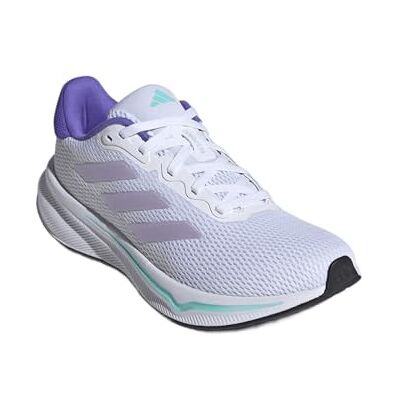 adidas Dames Response Runner Shoes, Cloud white/purple tint/flash aqua, 45 1/3 EU adidas Dames Response Runner Shoes, Cloud white/purple tint/flash aqua, 45 1/3 EU