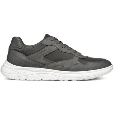 Geox Portello Grijze Herensneakers Geox Portello Grijze Herensneakers