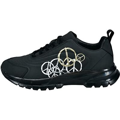 BAGATT Athena Sneakers - Futuristisch graffiti-ontwerp zwart 37 BAGATT Athena Sneakers - Futuristisch graffiti-ontwerp zwart 37