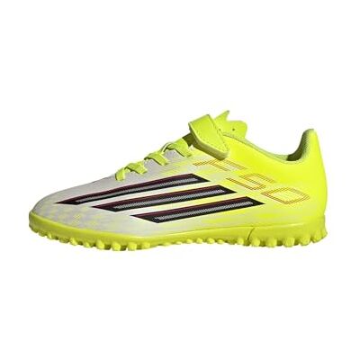 adidas uniseks-kind F50 CLUB Hook & Loop Turf Football Shoes Kids, team solar yellow 2/core black/lucid red, 38 2/3 EU adidas uniseks-kind F50 CLUB Hook & Loop Turf Football Shoes Kids, team solar yellow 2/core black/lucid red, 38 2/3 EU
