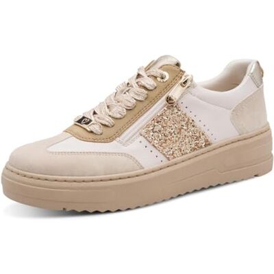 MARCO TOZZI Damessneakers, materiaalmix van textiel en synthetisch, uitneembaar voetbed, zachte binnenzool, zachte binnenvoering, comfortabel MARCO TOZZI Damessneakers, materiaalmix van textiel en synthetisch, uitneembaar voetbed, zachte binnenzool, zachte binnenvoering, comfortabel