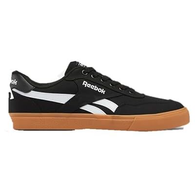 Reebok Mannen Court Advance Vulc Sneaker, Jet Black Bright White Tan, 9.5 UK Reebok Mannen Court Advance Vulc Sneaker, Jet Black Bright White Tan, 9.5 UK