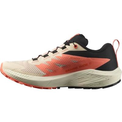 Salomon Sense Ride 5 Roze/Beige/Zwart Hardloopschoenen - Trail Salomon Sense Ride 5 Roze/Beige/Zwart Hardloopschoenen - Trail