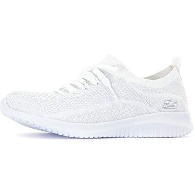 Skechers Salutations Ultra Flex Sneakers - Dames Wit/Zilver 7,5 US Skechers Salutations Ultra Flex Sneakers - Dames Wit/Zilver 7,5 US