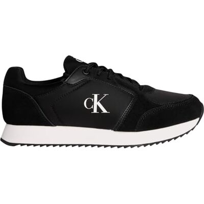 Calvin Jeans Dames Runner Laceup Sok Mg Nylon Mix Yw0yw01644 Low Top, Wit Helder Wit Zwart, 36.5 EU Calvin Jeans Dames Runner Laceup Sok Mg Nylon Mix Yw0yw01644 Low Top, Wit Helder Wit Zwart, 36.5 EU