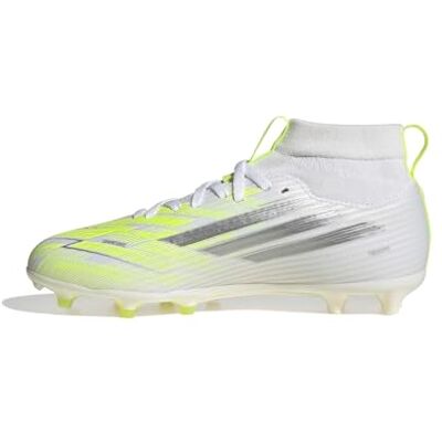 adidas uniseks-kind F50 SPARKFUSION LEAGUE Mid Cut Firm Ground/Artificial Ground Football Boots Kids, ftwr white/iron met./hi-res yellow, 33 EU adidas uniseks-kind F50 SPARKFUSION LEAGUE Mid Cut Firm Ground/Artificial Ground Football Boots Kids, ftwr white/iron met./hi-res yellow, 33 EU