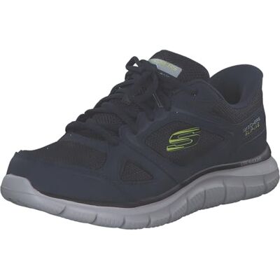 Skechers Track Ezral Sneaker voor heren, Marineblauw Lime, 47.5 EU Skechers Track Ezral Sneaker voor heren, Marineblauw Lime, 47.5 EU