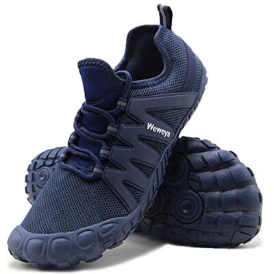 Weweya Barefoot Schoenen Heren Minimalistische Running Cross Training Schoen, Blauw, 45 EU Weweya Barefoot Schoenen Heren Minimalistische Running Cross Training Schoen, Blauw, 45 EU