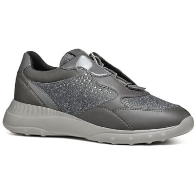 Geox D Alleniee - Grijze Sneakers - Sneakers Geox D Alleniee - Grijze Sneakers - Sneakers