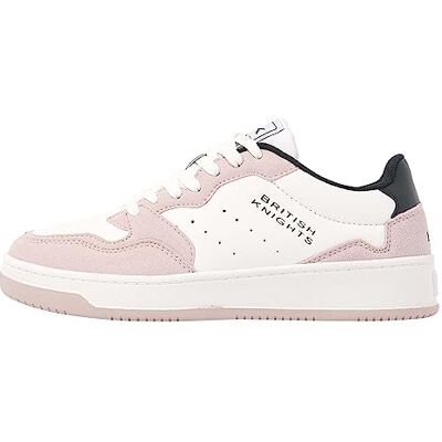 British Knights VIGA lage schoen sneakers voor dames, wit, lichtroze, zwart, 41 EU British Knights VIGA lage schoen sneakers voor dames, wit, lichtroze, zwart, 41 EU