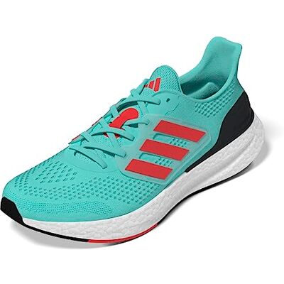 adidas Pureboost 23 W, schoenen Low (non-football) dames, Flash Aqua Bright Red Crystal White, 44.5 EU adidas Pureboost 23 W, schoenen Low (non-football) dames, Flash Aqua Bright Red Crystal White, 44.5 EU