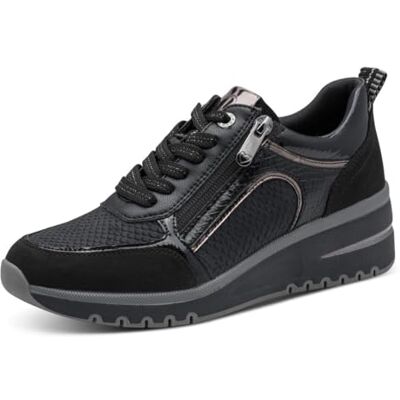 MARCO TOZZI Damessneakers, materiaalmix van textiel en synthetisch, uitneembaar voetbed, zachte binnenzool, zachte binnenvoering, veganistisch, comfortabel MARCO TOZZI Damessneakers, materiaalmix van textiel en synthetisch, uitneembaar voetbed, zachte binnenzool, zachte binnenvoering, veganistisch, comfortabel