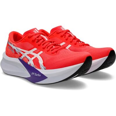 ASICS Magic Speed 4 Herensneakers, Flash Red White, 46 EU ASICS Magic Speed 4 Herensneakers, Flash Red White, 46 EU