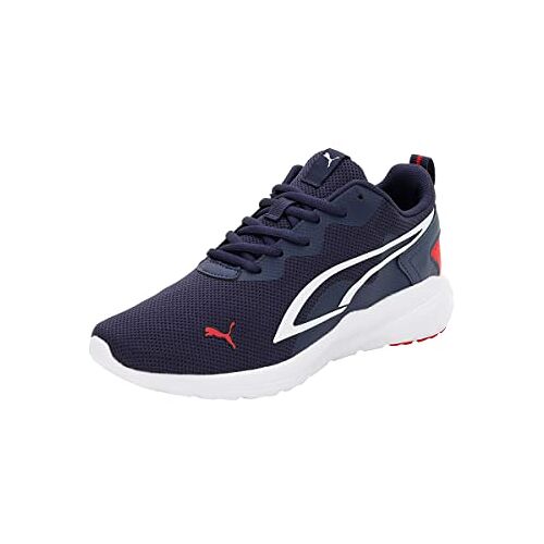 PUMA All-Day Active Jr Sneaker, Peacoat Wit-Hoog Risico ROOD, 5.5 UK, Zwart, 38.5 EU