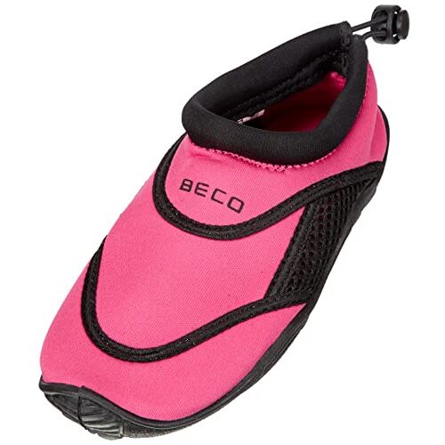 Beco Kinderen surf en badschoenen  badschoenen, surfschoenen, strandschoenen, watten schoenen voor kinderen, roze/zwart, 29, 92171