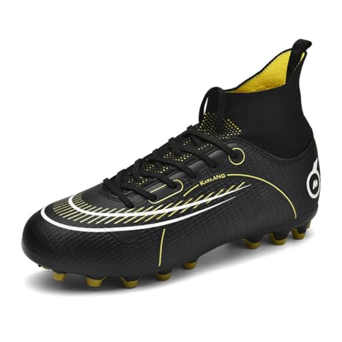 Xinghuanhua Voetbalschoenen voor jongeren, voetbalschoenen, indoor, outdoor, voetbalschoenen, voetbalschoenen, uniseks, X2089 Zwart C, 36.5 EU