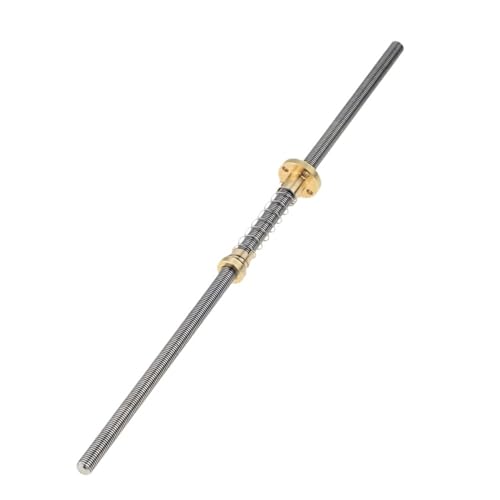 EHJYFJN Metalen kogelmoer T8 Loodschroef THSL-500-8D Trapeziumvormige Loodschroef Anti-speling Lente Geladen Moer Draad 8mm Lengte 100mm-800mm (Color : Pitch 2mm Lead 4mm, Size : 100mm)