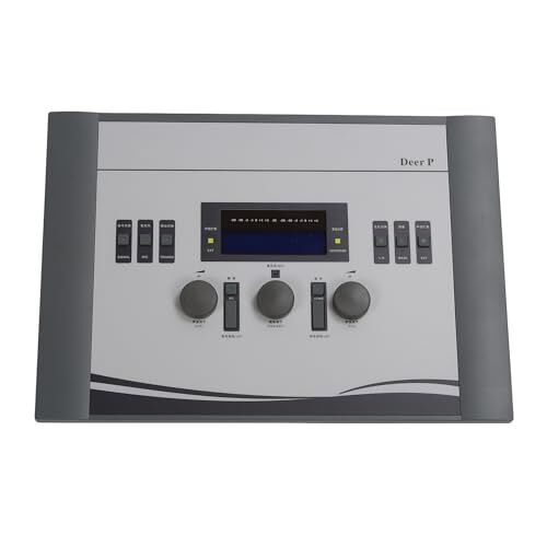Generic Pure Tone Diagnostische Audiometer voor Gehoortest, Vrije Veldluidspreker 100-240V LCD Digitale Diagnostische Audiometer Overhead Beengeleiding voor Klinisch Gebruik (EU-stekker)