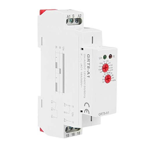 Vikye GRT8-A1 Vertraging Timer Schakelaar, AC/DC 12 V ~ 240 V Mini Power On Vertraging Tijd Relais DIN Rail 35mm Cyclus Vertraging Timer Relais Schakelaar voor Industriële Controle