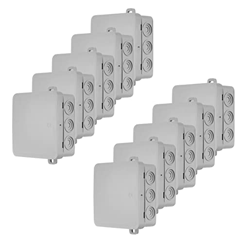 REV 0518429777 verdeeldoos, 7-voudige verdeeldoos 75x75x40mm, IP54, 10 stuks, grijs