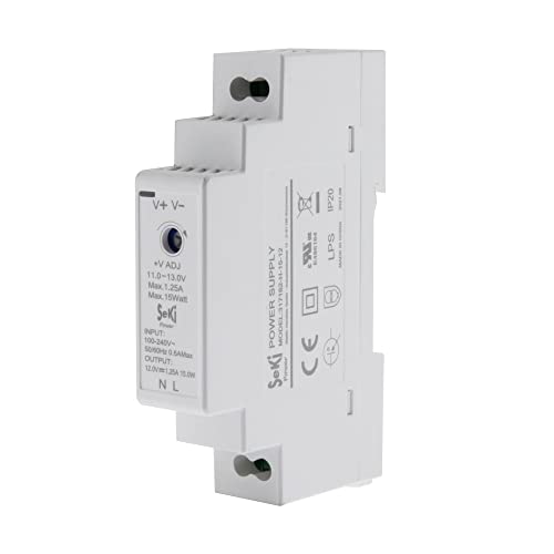 SeKi DIN-rail voeding H-15-12 12V 1,25A 15W DIN rail DIN-rail voeding