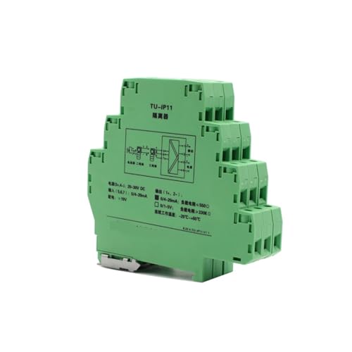 BADIKA Signaalisolatie zender 1 ingang 1 uitgang isolatie signaal conditionering module uitgang isolatie signaalmodules signaalisolator (kleur: 1 inch 1 uit, maat: 0-20MA_4-20MA INPUT)