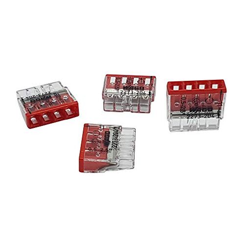 WAGO 50  Compact-insteekklemmen 4x 0,5-2,5 mm² rood