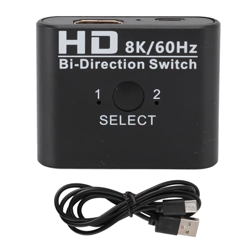 Generic HD Multimedia-interfaceschakelaar, 8K 60Hz 1 in 2 uit HD Multimedia-interfacesplitter voor Tv-box