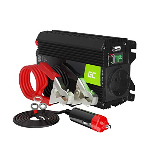 Green Cell PRO Sine Wave Volt Voltage omvormer voor auto, 300W/600W, 24V naar 230V, DC AC omvormer, stroomomvormer, caravan auto, gemodificeerde sinus