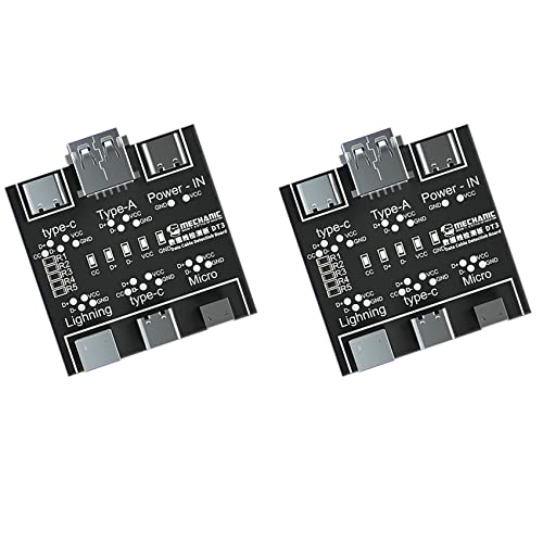 Henrty 2 x USB-tester voor gegevensverzamelingskaart DT3 voor iOS Android type C gereedschap voor on-off-testkaart voor kortsluiting