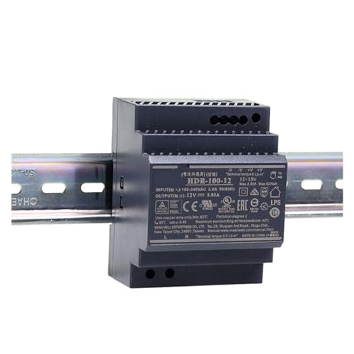 ZEEGII DIN-rail voeding HDR-60-24 15 W 30 W 60 W 100 W 150 W DIN-rail voeding 12 V 5 A 24 V 15 V 48 V Slim-Voeding (Kleur: HDR-100, Maat: 48V)