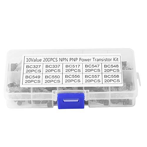 Samfox Transistor Kit 10Waarden 200 stks NPN PNP Transistor TO-92 Power Transistor Assortiment Kit BC327-BC558