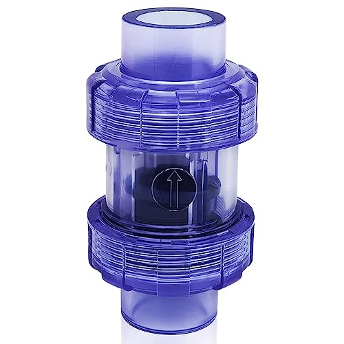 Widybord Terugslagklep PVC terugslagklep Sprinkler terugslagklep 3/4 Inch True Union terugslagklep transparant blauw UPVC terugslagklep pijpleiding terugslagklep eenrichtingsklep