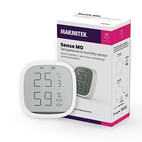 Marmitek Zigbee Luchtvochtigheid en temperatuurmeter,  Sense MO, hygrometer (temperatuur en vochtigheid) sensor, draadloos, Zigbee 3.0