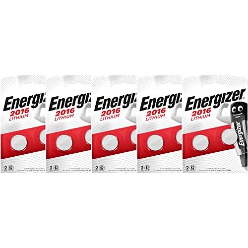 Hold. Energizr Energizer CR2016 lithiumbatterijen, 3 V, 2 batterijen (in totaal 10 batterijen)