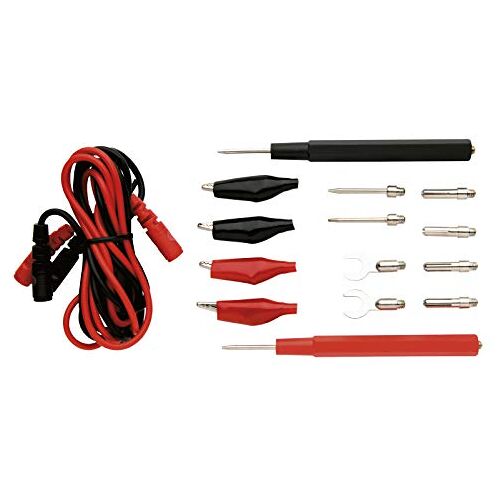 EMOS Universele meetkabelset voor multimeter, meetpunten, multimeter-punten, testkabel, testverlengkabel, 14 + 2 testsondeset, S4001N, zwart/rood