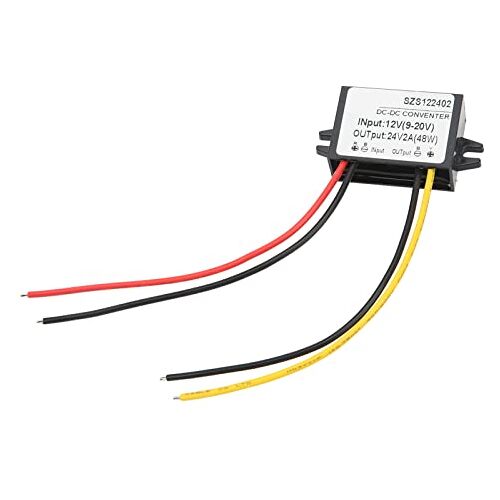 Weikeya Step Up Module, 12V Naar 24V 2A DC Naar DC Boost Module 48W Kortsluitbeveiliging Waterdicht voor Beveiligingssysteem