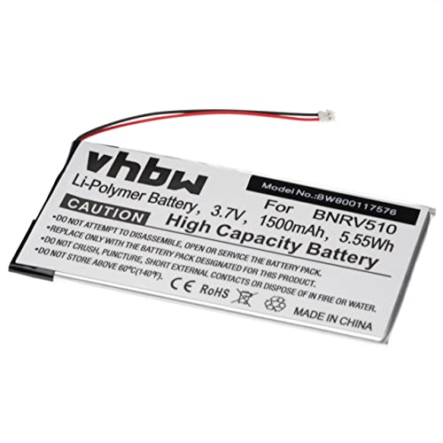 vhbw Batterij compatibel met Kobo Aura H20 eBook Reader eReader (1500mAh, 3,7V, Li-Poly)