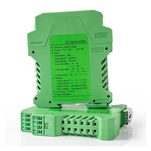 ZEEGII Signalisolator isolatie galvanische DC-omvormer 1 ingang 1 uitgang 1 ingang 2 uitgangen 1 ingang 3 uitgangen 0,1% zeer nauwkeurige signaalolator (kleur: 1 ingang 2 uitgang, grootte: