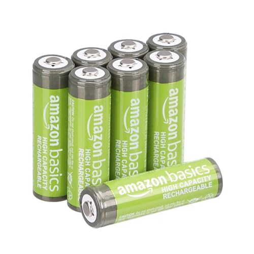 Amazon Basics NiMH AA-Batterijen Oplaadbare Batterijen,2500 Mah, 8 Stuks