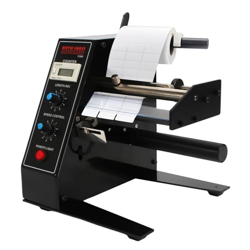 JAYEUW Automatische labeldispenser met digitale display etiketteermachine max. breedte 140 mm lengte 200 mm