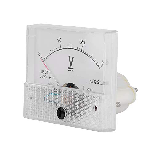 Jectse DC-Stroom Voltmeter, Draagbare Analoge 85C1 Huidige Voltmeter, Aanwijzer Voltmeter, Spanning 2,5 Nauwkeurigheid Spanning Analoge Voltmeterpaneel voor Het Meten van de Stroom Die (Drukmeting 0-30V)