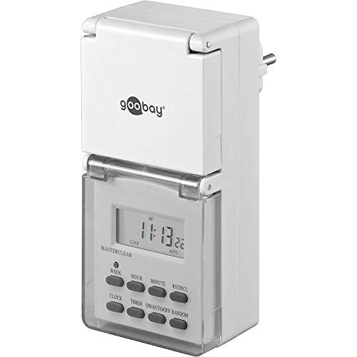 goobay 51301 Digitale timer IP44, wit, Duitse stekker