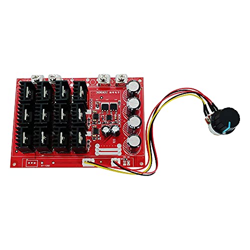 Bsowte Motor Controller, PWM DC Motor Speed Controller 10-50V 60A High Power HHO RC Driver PWM Controller Module