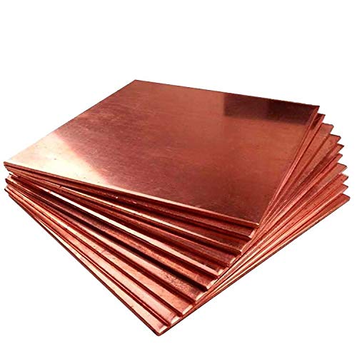 ???(None) T2 Koperen Strip Rood Koper Pad Koper Plaat DIY Materiaal 99,95% T2 Puur Koper (T0.5x100x100mm)